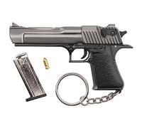 Zhongren Tactical Mini Pistol Keychain 1:3 Metal Pistol Shape Key Chain with Moving Parts Realistic Gun Model Collection Pendant Bag Charm for Men Army Fan Boyfriend Gift