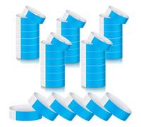 ZhongShuang 500Pcs Paper Wristbands for Events Festival Wristbands Wrist Bands Colorful Paper Like Bracelets for Events Parties Nightclubs Waterparks Music Concert (Blue)
