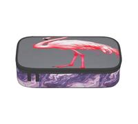 ZHONGSK Big Capacity Pencil Pen Case, Large Pencil Pouch - Hollow Flamingo - School Stationery Organizer Makeup Bag with Zip Compartments for Girls Boys Kids Adults Women Men