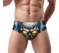 ZHONGSK Horror Ghost Skull | Men'S Briefs Underwear Soft Breathable Mens Triangle Briefs Stretchy Comfortable Men Briefs Stylish Print Graphic Black