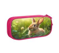 ZHONGSK Large Capacity Pencil Case Pen Bag Stationery Pouch, Pencase with Compartments Zipper, Cute Pencil Bag | Cute Bunny | Pen Case Organiser for Boys Girls and Adults