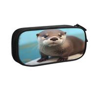 ZHONGSK Large Capacity Pencil Case Pen Bag Stationery Pouch, Pencase with Compartments Zipper, Cute Pencil Bag | Cute Otter | Pen Case Organiser for Boys Girls and Adults