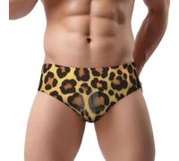 ZHONGSK Leopard Print | Men'S Briefs Underwear Soft Breathable Mens Triangle Briefs Stretchy Comfortable Men Briefs Stylish Print Graphic Black