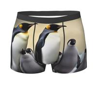 ZHONGSK Men'S Boxer Briefs - Soft Boxer Shorts | Penguin Family | Breathable Microfiber Mens Trunks Underwear For Ultimate Comfort