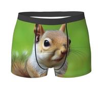 ZHONGSK Men'S Boxer Briefs - Soft Boxer Shorts | Squirrel | Breathable Microfiber Mens Trunks Underwear For Ultimate Comfort