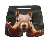 ZHONGSK Men'S Boxer Briefs - Soft Boxer Shorts | Squirrel Funny Animal | Breathable Microfiber Mens Trunks Underwear For Ultimate Comfort