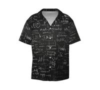 ZHONGSK Mens Hawaiian Shirt Casual and Trendy Summer Holiday Hawaiian Floral Beach Shirts Short Sleeve Button Down Funky Tropical Shirts for Men (Blackboard Wallpaper)