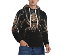 ZHONGSK Men'S Hoodie - Scary Spider - Men Funny 3d Print Graphic Sweatshirt Hooded Pullover Soft And Comfortable Adult Long Sleeve Sweatshirts With Kangaroo Pocket