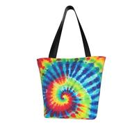ZHONGSK Womens Tote Bag, Tie Dye Rainbow - Beach Bag, Women'S Reusable Shopping Bag With Zip, Large Capacity Casual Handbag Shoulder Bags For Work, Travel, Shopping