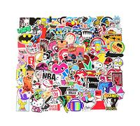 Zhongtou 100pcs Skateboard Stickers Pack Non-Repeat Anime Stickers Reusable Waterproof Vinyl Cool Stickers for Adults Kids Laptop Guitar Motorcycle Bike Car Refrigerator Luggage