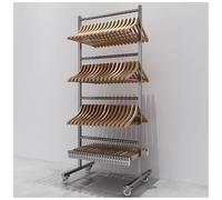 ZHONGXIN.HUIYIN Clothes Hanger Storage Stand, Coat Hanger Organizer Stacker Hanger Holder, Large Capacity Hanger Stacker Rack Stainless Steel Shelf, Space-saving Clothes Hanger Holder