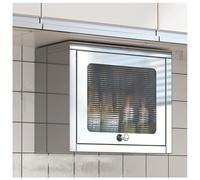 ZHONGXIN.HUIYIN Stainless Steel Wall Cabinet with Up-flip Door, Kitchen Cupboard Wall Storage Cabinet Shelf, Space-Saving Utensils Spices Organizer, for Garage/Tool Room/Hotel/Canteens