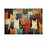 ZhongXinArt The Picture of Animal Print On Canvas A nimble cats Artistic Wall Art Painting Artwork Pictures For Home Living Room Modern Decor Decoration(multicolored68)-80x120cm Unframed
