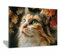 ZhongXinArt The Picture of Animal Print On Canvas Lazy cats Artistic Wall Art Painting Artwork Pictures For Home Living Room Modern Decor Decoration(brown48)-30x45cm Framed