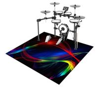 ZHONGYANAN Drum Mat, Drum Rug, Electronic Drum Carpet, Anti-Slip Rugs Musical Instrument Pad for Drumming Performance Professional Soundproof Blanket 120 x 90 cm, Non-Slip Drum Carpet For Percussion