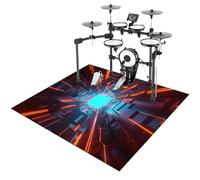 ZHONGYANAN Drum Mat, Drum Rug, Electronic Drum Carpet, Anti-Slip Rugs Musical Instrument Pad for Drumming Performance Professional Soundproof Blanket 120 x 80 cm, Non-Slip Drum Carpet For Percussion