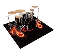 ZHONGYANAN Drum Rug, Drum Mat, Electrical Drum Carpet Soundproof Rug Pads Drum Accessories for Electric Drums Jazz Drum Set, Non Slip Drum Floor Mat for Drummers, Musical Instrument Mats 140 x 100 cm