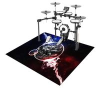 ZHONGYANAN Drum Rug Mat for Floor Protection Soundproof Blanket for Bass Drum Snare Jazz Drum Kit Shock Electronic Drum Thickened Professional Non-Slip Drum Carpet Musical Instrument Mat 160 x 120 cm