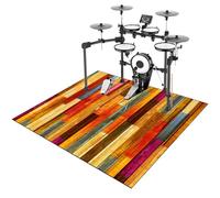 ZHONGYANAN Drum Rug Mat Soundproof Carpet Non-Slip Rugs Electronic Jazz Drum Kit, 140 x 90 cm For Bass Drum Snare And Other Musical Instrument Mat Floor Protection Record Pad for Splash Cymbal Stands