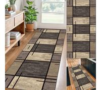ZHONGYANAN Runner Rug for Hallway, Kitchen, Entryway - Geometric Pattern, 40 x 60 cm, Non-Slip, Washable, Modern Style