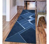 ZHONGYANAN Runner Rug for Hallway, Kitchen, Entryway - Geometric Pattern, 40 x 60 cm, Polyester, Non-Slip Rubber Backing, Machine Washable