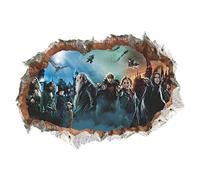Zhongyanxin 3D Broken Wall Harry P Character Scene Hogwarts Castle Wall Stickers Decals Home Decor