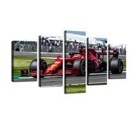 ZHONGYUTONG F1 Car Poster 5 Piece Ferraris SF-21 Charles Leclerc Wall Art Print Classic Racing Car Canvas Painting for Living Room Home Decor Frame Artwork (8x14x2,8x18inx2,8x22inx1)
