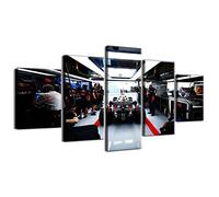 ZHONGYUTONG F1 Racing Car Canvas Wall Art 5 Panel Red Bull RB15 Verstappen Car Poster Pictures Modern Home Decor for Living Room Bedroom Office Bedside Background (8x14x2,8x18inx2,8x22inx1)