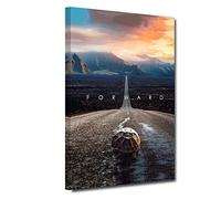 ZHONGYUTONG Hd Prints Mindset Forward Home Decor Wall Pictures Living Room Canvas Painting Inspirational Movie Poster Cuadros Modern Bedroom Office (16"x24"（40x60cm）, Framed,Ready to hang)