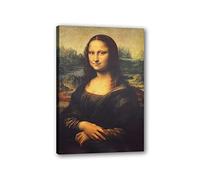 ZHONGYUTONG Leonardo Da Vinci Famous Painting Smile Of Mona Lisa Portrait Wall Art Canvas Picture Poster Reproductions Classical Wall for Living Room Home Decoration Artwork (20x30inch)