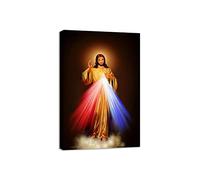 ZHONGYUTONG Motivational Art Film Poster Divine Mercy Image Love Jesus Christ Canvas Painting Jesus Wall Art Print Picture Home Decor Frame Ready to Hang (24x36inch)