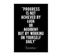 ZHONGYUTONG Motivational Poster Progress Stoic Quote Art Canvas Prints Inspirational Wall Painting Modular Picture for Living Room Home Office Decoration (32"x48"（80x120cm）, Unframe,Only Canvas)