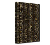 ZHONGYUTONG Nordic Art Abstract Ancient Egyptian Hieroglyphics Writing Culture Egypt Culture Canvas Poster Home House Wall Decor Ready to Hang (28"x42"(70x105cm), Egypt 1)