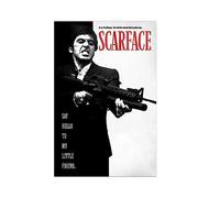 ZHONGYUTONG Scarface Movie Wall Art Scarface Canvas Poster Print al Pacino Tony Montana Portrait Painting Picture for Bathroom Living Room Home Decor Artwork (Unframe,Only Canvas, 12"x18"(30x45cm))