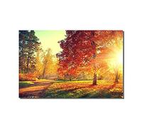 ZHONGYUTONG Sunset Landscape Art Autumn Scenery Wall Decoration Forest Picture Sunset Autumn Scene Fall Trees Abstract Poster Canvas Painting Home Decor (No Frame, 16"x24"（40x60cm）)