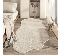 ZHONGZD Area Rugs - Artificial Cashmere Rug Cloud Shaped Rug Simple Soft Washable Irregular Rug With Non-Slip Backing For Easy Care