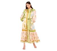 ZHONGZD Plus Size Lantern Graffiti Sleeve Casual Fashion Printed Dress For Women