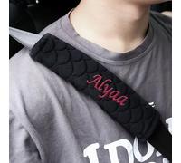 Zhongzhi Custom Embroidered Name Car Seat Belt Pad, Personalized Seat Belt Cover, Soft Shoulder Strap Protector, New Driver Gift, Car Accessory Gift (1 pcs)