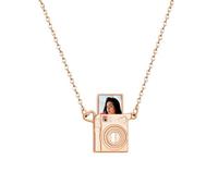 Zhongzhi Personalized Camera Locket Necklace with Photo,Picture Inside Necklace,Birthday Gift for Her, Gift for Mom, One Size, Copper, No Gemstone