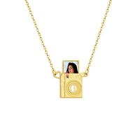 Zhongzhi Personalized Camera Locket Necklace with Photo,Picture Inside Necklace,Birthday Gift for Her, Gift for Mom, One Size, Copper, No Gemstone