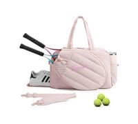 Zhongzhi Personalized Tennis Bag, Monogram Tennis Gifts, Custom Tennis Bag Accessories Organizer Gifts (Pink)