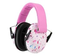 ZHONYEE Kids Noise Cancelling Earmuffs, 25-30dB Noise Reduction Hearing Protection for Children, Adjustable Headband for Autism Sensory Needs, for Concerts Fireworks Travel Study(Pink Castle)