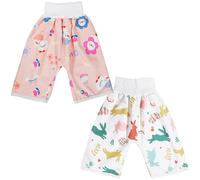 ZHONYEE Potty Training Pants, 2 Pack Waterproof Diaper Pants for Baby Kids, Absorbent Toddler Anti-bedwetting Pants Boys and Girls Use in Day Night Time