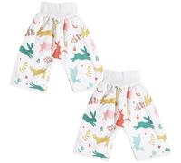 ZHONYEE Potty Training Pants, 2 Pack Waterproof Diaper Pants for Baby kids, Absorbent Toddler Anti-bedwetting Pants Boys and Girls Use in Day Night Time