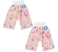 ZHONYEE Potty Training Pants, 2 Pack Waterproof Diaper Pants for Baby Kids, Absorbent Toddler Anti-bedwetting Pants Boys and Girls Use in Day Night Time
