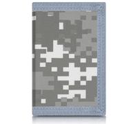 ZHONYEE RFID Slim Digital Wallet for Kids, Trifold Wallets for Men, Mini Trifold Coin Purse with Zipper for Kids (Mosaic Grey1)