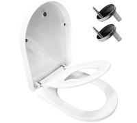 ZHONYEE Toilet Seat Lid 2 in 1 Dual-Layer U-Shape - Soft Close Quick Release Adjustable Easy to Clean Child Top Layer & Adult Bottom Layer - White