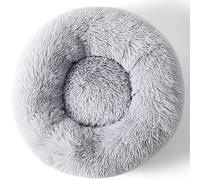Zhoothyomiru Round Calming Dog Bed - Fluffy Donut Pet Cave Bed for Small Dogs, Kittens, Puppies and Rabbits Within 3Kg