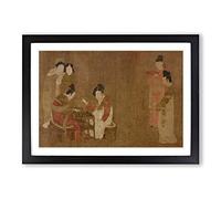Zhou Fang Oriental Court Ladies Framed Print | A2 Black Framed Wall Art | Ready to Hang | Modern Nature Picture | Living Room Bedroom Lounge Office