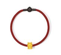 ZHOU LIU FU 24K Gold Charm Bracelet Pony Horse Red Bracelets Ignot Charms Chinese 12 Zodiac Link Cute Animal Jewellery for Women Mom Daughter Birthday 2026 New Year Gifts 6.7/7.5" A1615528